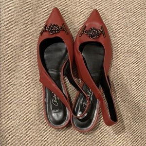 Charles &Keith collection red flats sz 8 NWT